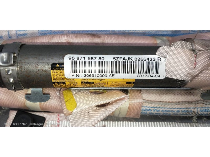 Recambio de airbag cortina delantero izquierdo para citroen c4 lim. seduction referencia OEM IAM 9687158780  