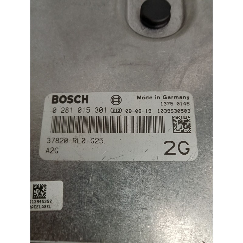 Recambio de centralita motor uce para honda accord tourer (cw) 2.2 dtec cat referencia OEM IAM 0281015301 37820RL0G25 