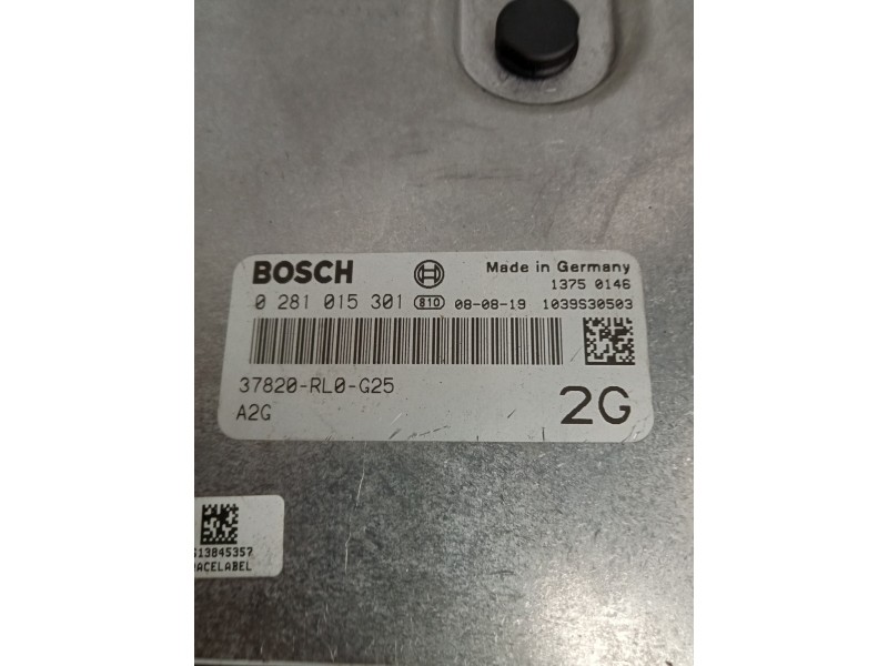 Recambio de centralita motor uce para honda accord tourer (cw) 2.2 dtec cat referencia OEM IAM 0281015301 37820RL0G25 