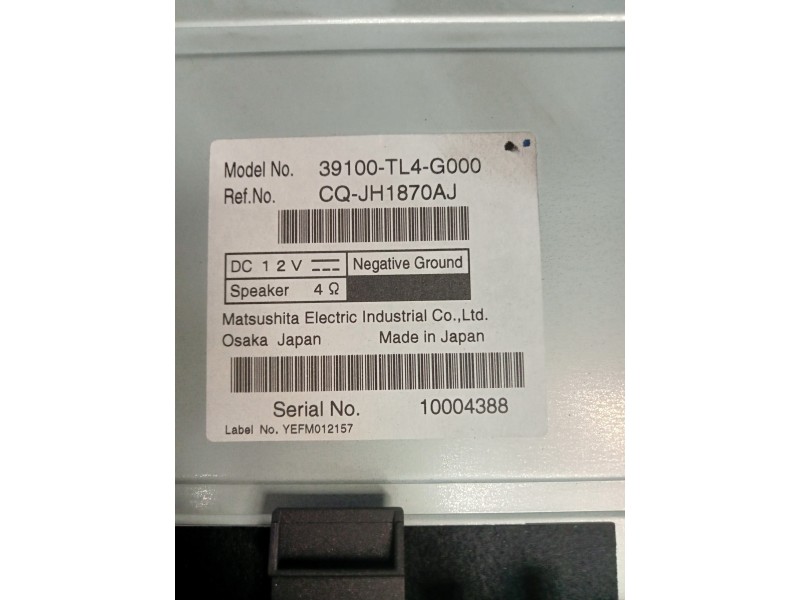 Recambio de sistema audio / radio cd para honda accord tourer (cw) 2.2 dtec cat referencia OEM IAM 39100TL4G000  