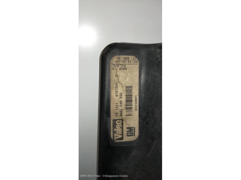 Recambio de electroventilador para opel vectra c berlina 2.2 16v dti cat (y 22 dtr / l50) referencia OEM IAM 24410991 870733X 