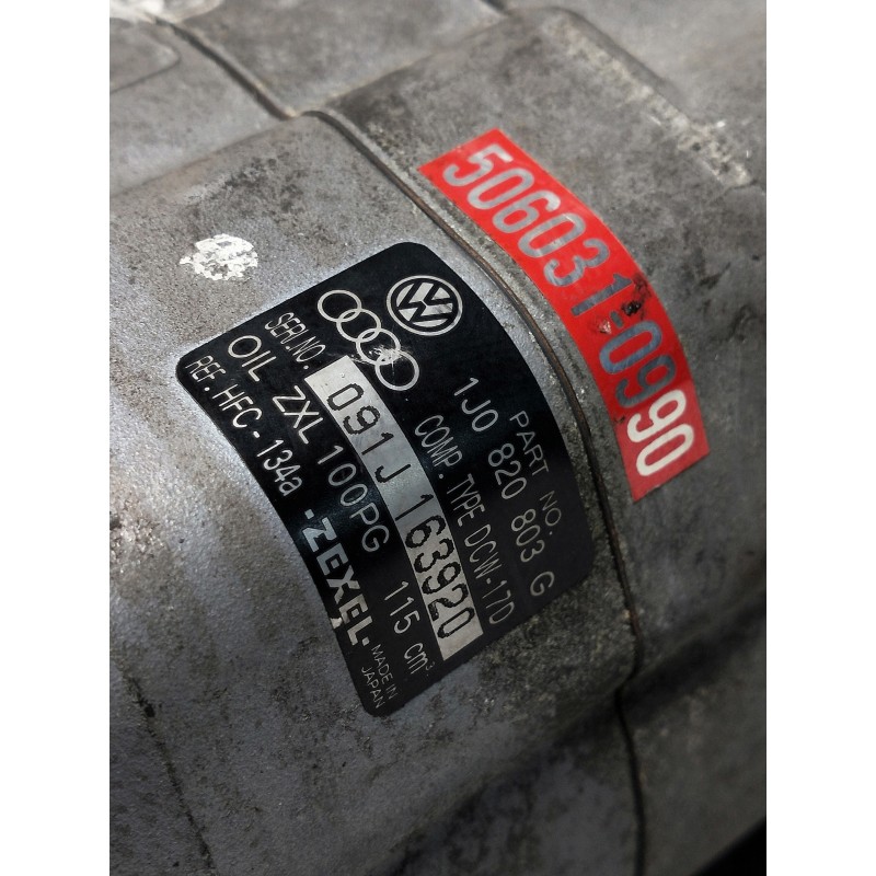 Recambio de compresor aire acondicionado para audi a3 (8l) 1.8 ambiente referencia OEM IAM 5060310990 1J0820803G 