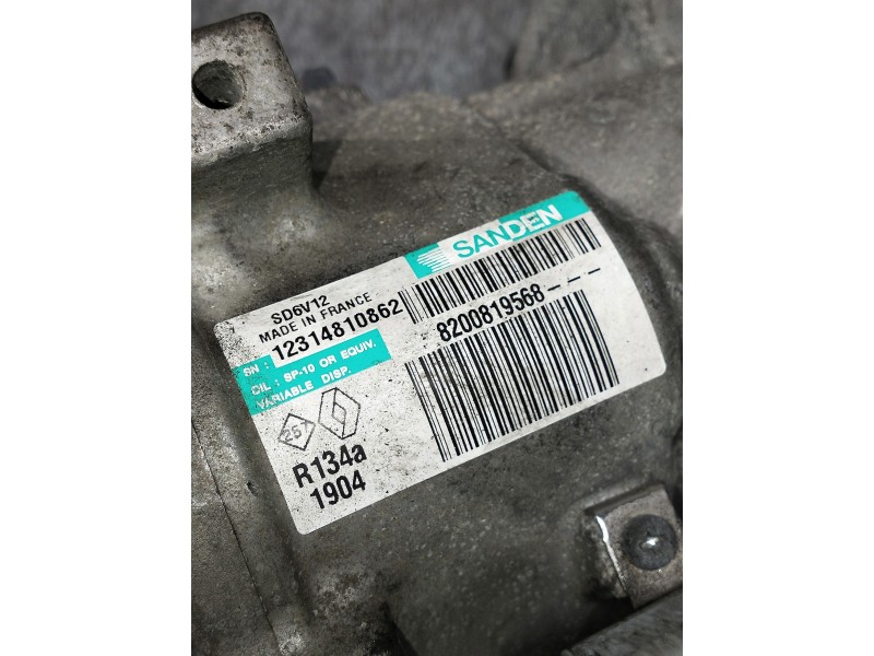 Recambio de compresor aire acondicionado para renault clio iii confort dynamique referencia OEM IAM SD6V121904 8200819568 