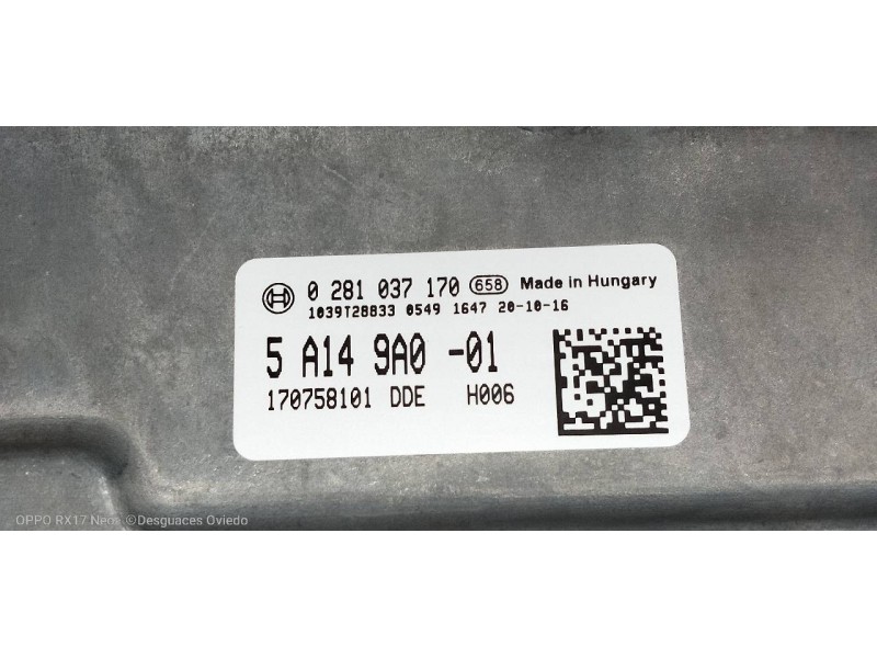 Recambio de centralita motor uce para bmw serie x1 (f48) sdrive18d referencia OEM IAM 0281037170 5A149A001 