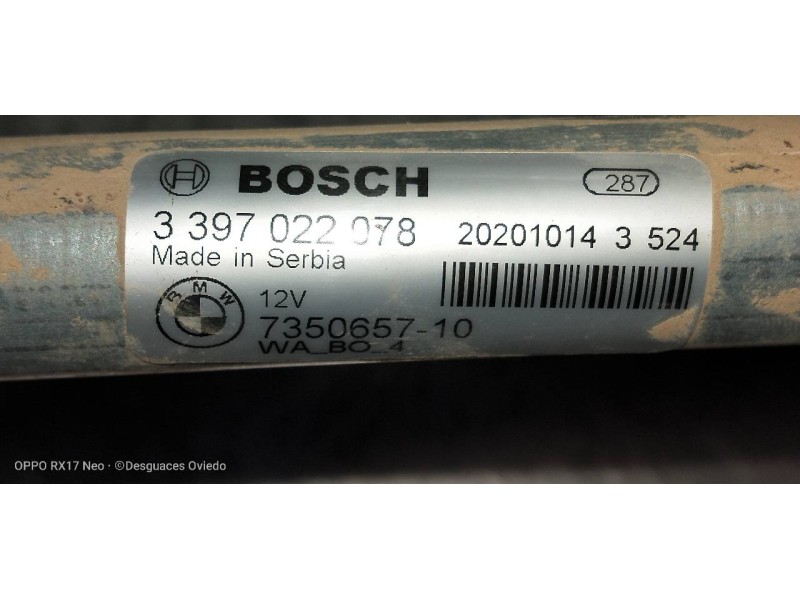 Recambio de motor limpia delantero para bmw serie x1 (f48) sdrive18d referencia OEM IAM 0390243671 3397022078 735065710