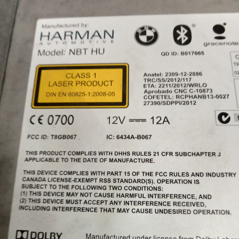 Recambio de sistema navegacion gps para bmw serie 4 coupe (f32) 435d xdrive referencia OEM IAM CI938755802 6434AB067 T8GB067