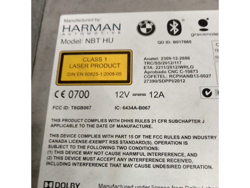 Recambio de sistema navegacion gps para bmw serie 4 coupe (f32) 435d xdrive referencia OEM IAM CI938755802 6434AB067 T8GB067
