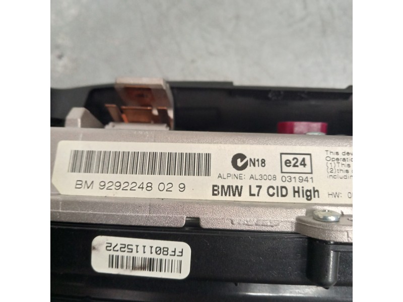 Recambio de pantalla multifuncion para bmw serie 4 coupe (f32) 435d xdrive referencia OEM IAM BM9292248029 AL3008031941 