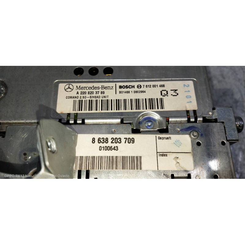 Recambio de sistema navegacion gps para mercedes clase cl (w215) coupe 500 (215.375) referencia OEM IAM A2208203789 7612001468 8