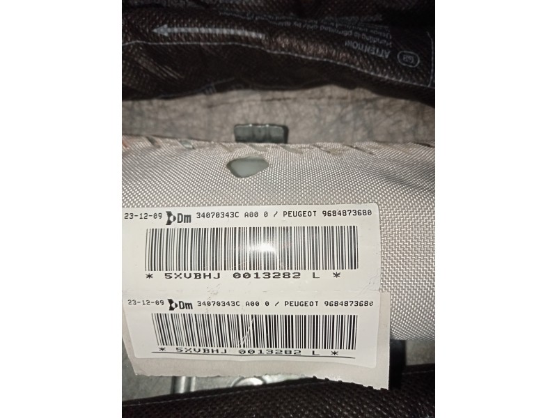 Recambio de airbag cortina delantero derecho para peugeot 5008 confort referencia OEM IAM 9684873780  