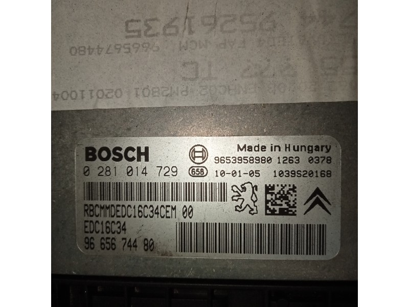 Recambio de centralita motor uce para peugeot 5008 confort referencia OEM IAM 0281014729 9665674480 9653958980