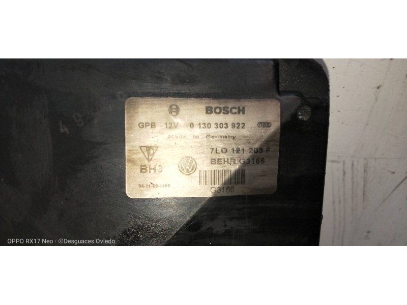 Recambio de electroventilador para volkswagen touareg (7la) tdi r5 referencia OEM IAM   