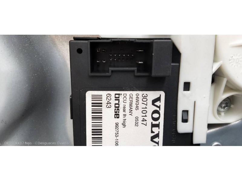 Recambio de elevalunas trasero izquierdo para volvo v50 familiar 2.0 d kinetic referencia OEM IAM 30710147  