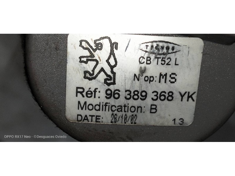Recambio de bandeja trasera para peugeot 307 break / sw (s1) sw referencia OEM IAM 96389368YK  