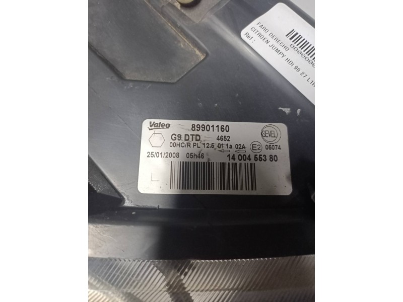 Recambio de faro derecho para citroen jumpy hdi 90 27 l1h1 furg. referencia OEM IAM 89901160  