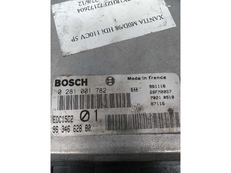 Recambio de centralita motor uce para citroen xantia berlina 2.0 hdi referencia OEM IAM 0281001782 9634662880 EDC15C2 01