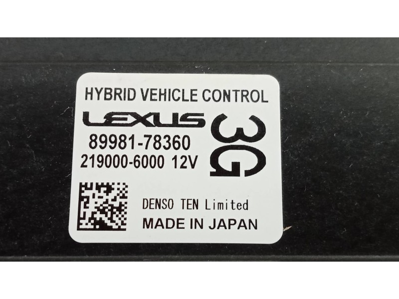 Recambio de centralita motor uce para lexus nx 300h 4wd referencia OEM IAM 8998178360 2190006000 