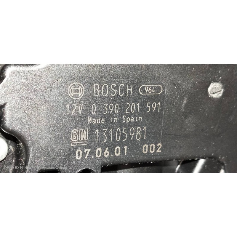 Recambio de motor limpia trasero para opel astra h ber. cosmo referencia OEM IAM 0390201591 13105981 