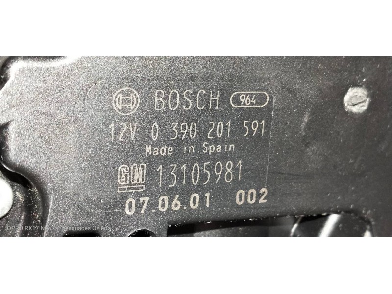 Recambio de motor limpia trasero para opel astra h ber. cosmo referencia OEM IAM 0390201591 13105981 