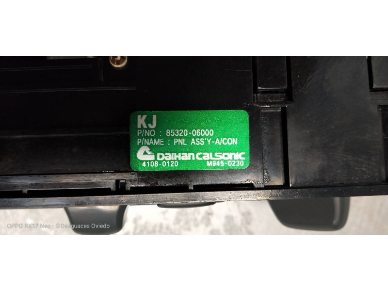 Recambio de mando calefaccion / aire acondicionado para ssangyong korando 2.9 tdi referencia OEM IAM 8532006000  
