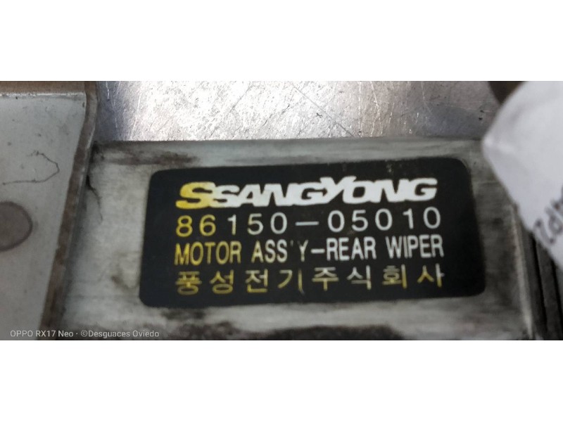 Recambio de motor limpia trasero para ssangyong korando 2.9 tdi referencia OEM IAM 8615005010  
