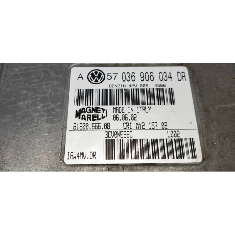 Recambio de centralita motor uce para volkswagen golf iv berlina (1j1) conceptline referencia OEM IAM IAW4MVDR 036906034DR 61600