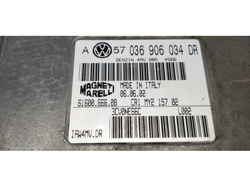Recambio de centralita motor uce para volkswagen golf iv berlina (1j1) conceptline referencia OEM IAM IAW4MVDR 036906034DR 61600