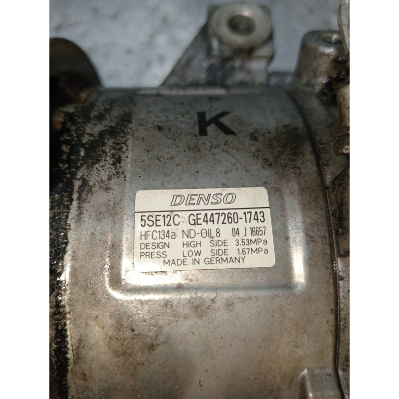 Recambio de compresor aire acondicionado para toyota corolla verso (r1) 2.2 turbodiesel cat referencia OEM IAM 4472601743 5SE12C