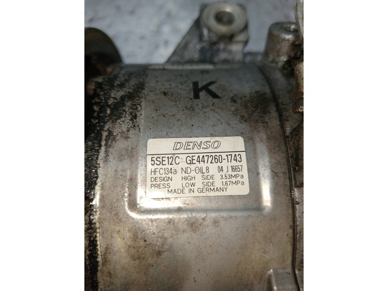 Recambio de compresor aire acondicionado para toyota corolla verso (r1) 2.2 turbodiesel cat referencia OEM IAM 4472601743 5SE12C