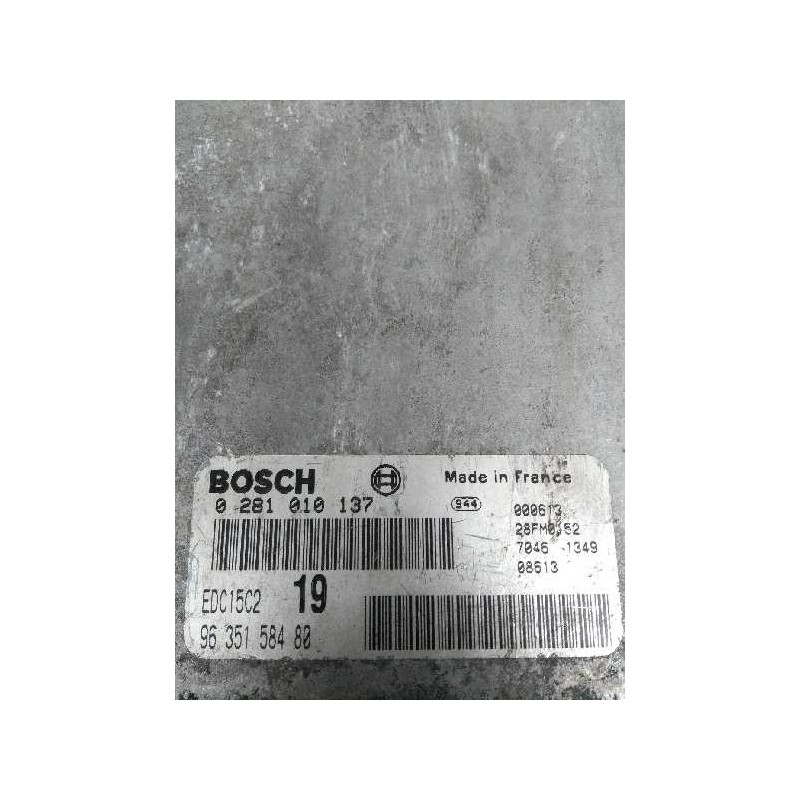 Recambio de centralita motor uce para citroen xsara picasso 2.0 hdi cat (rhy / dw10td) referencia OEM IAM 0281010137 9635158480 
