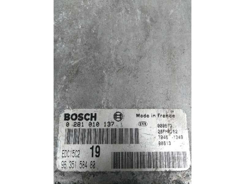 Recambio de centralita motor uce para citroen xsara picasso 2.0 hdi cat (rhy / dw10td) referencia OEM IAM 0281010137 9635158480 