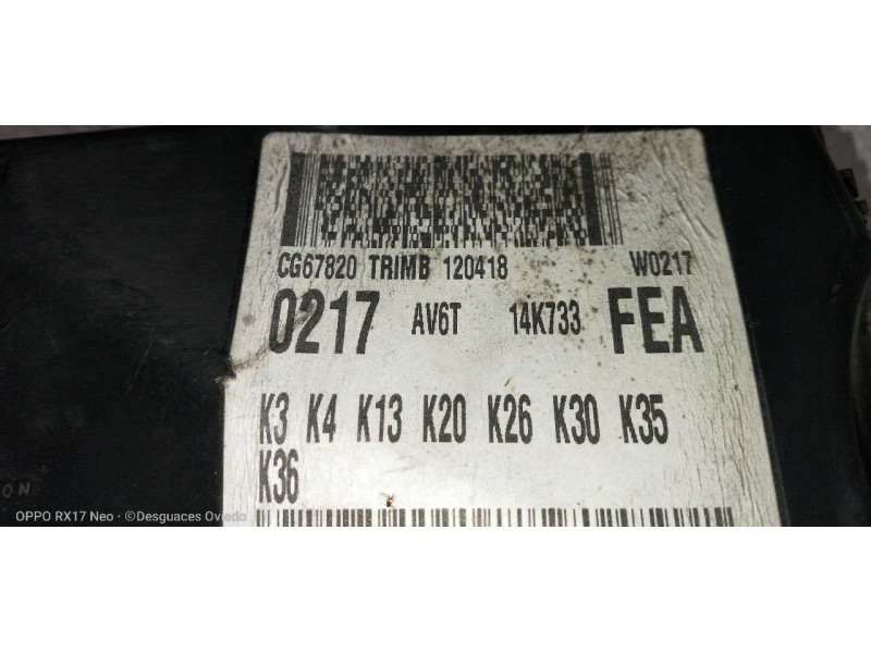 Recambio de caja reles / fusibles para ford c-max trend referencia OEM IAM AV6T14K733FEA 0217AV6T14K733FEA 