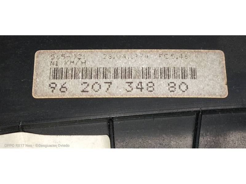 Recambio de cuadro instrumentos para peugeot 405 berlina embassy referencia OEM IAM 9620734880  