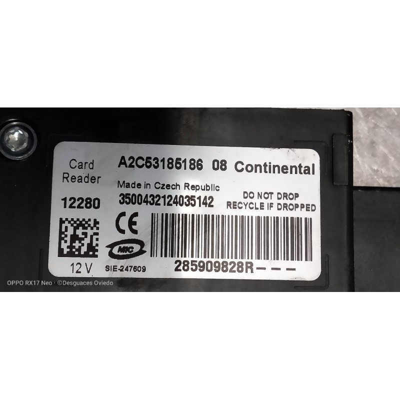 Recambio de conmutador de arranque para renault megane iii berlina 5 p dynamique referencia OEM IAM 285909828R A2C53185186 