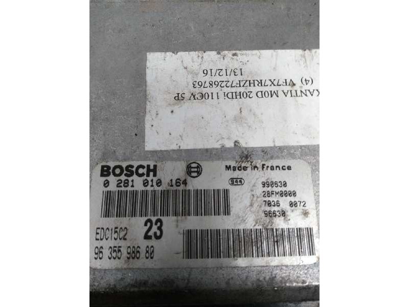 Recambio de centralita motor uce para citroen xantia berlina 2.0 hdi activa referencia OEM IAM 0281010164 9635598680 23 Recambio de centralita motor uce para citroen xantia berlina 2.0 hdi activa referencia OEM IAM 0281010164 9635598680 23