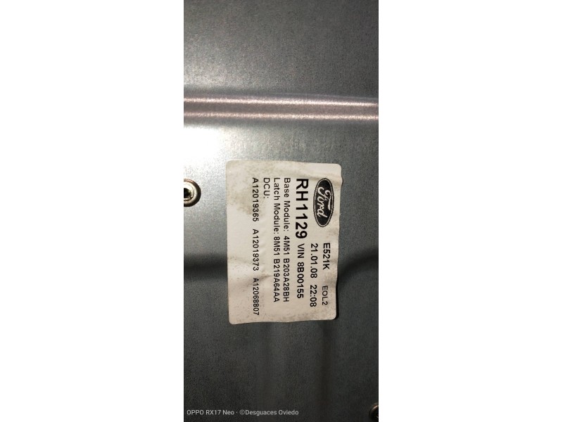 Recambio de elevalunas delantero derecho para ford focus lim. (cb4) trend referencia OEM IAM 4M51B203A28BH 8M51B219A64AA 