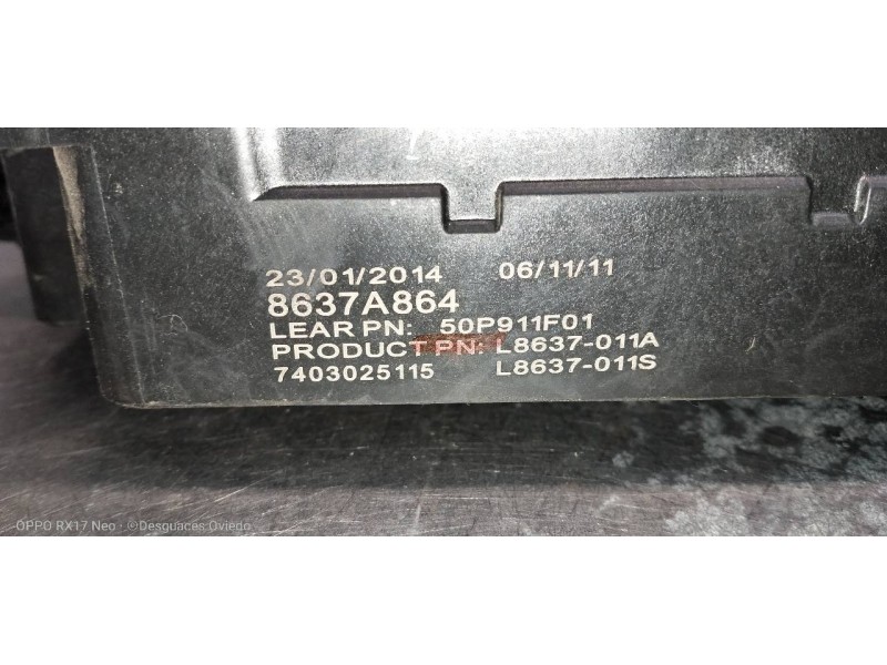 Recambio de caja reles / fusibles para mitsubishi outlander (gf0) motion 4wd referencia OEM IAM 8637A864 7403025115 