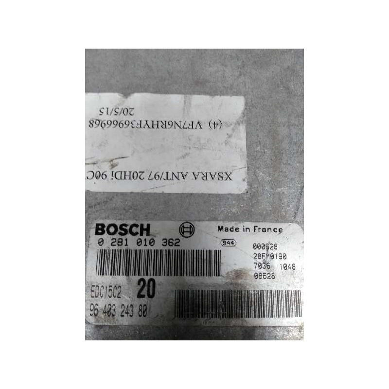 Recambio de centralita motor uce para citroen xsara coupe 2.0 hdi cat (rhy / dw10td) referencia OEM IAM 0281010362 9640324380 ED