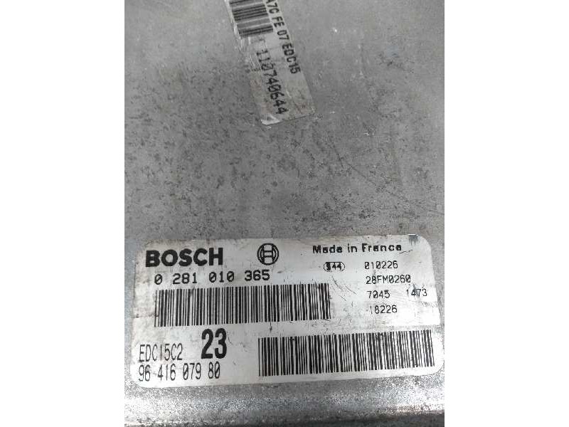 Recambio de centralita motor uce para citroen c5 berlina 2.0 hdi referencia OEM IAM 0281010365 9641607980 EDC15C2 23