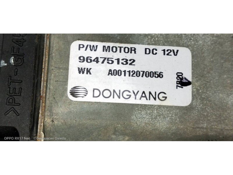 Recambio de elevalunas trasero derecho para chevrolet lacetti cdx referencia OEM IAM 96475132  