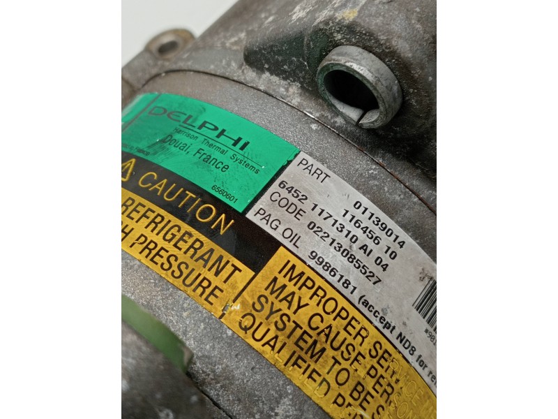 Recambio de compresor aire acondicionado para mini mini (r50,r53) one referencia OEM IAM 01139014 11645610 64521171310 9986181