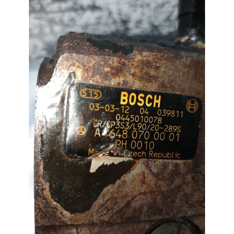 Recambio de bomba inyeccion para mercedes clase e (w211) berlina e 220 cdi (211.006) referencia OEM IAM 0445010078 A6480700001 B