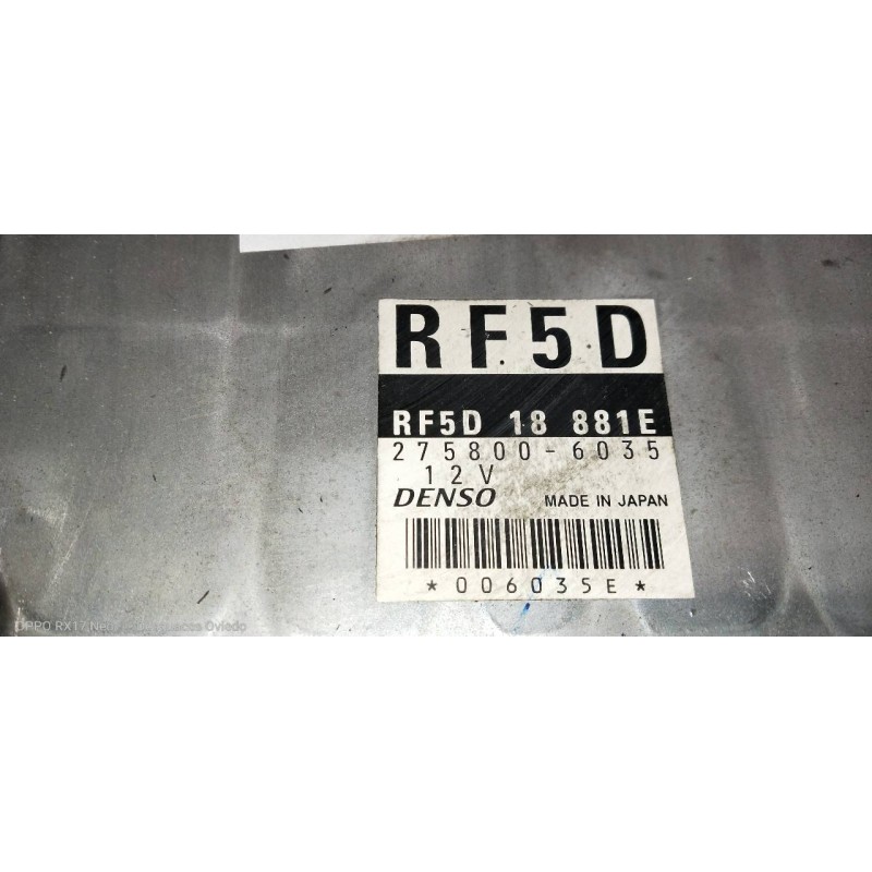 Recambio de centralita motor uce para mazda 6 berlina (gg) 2.0 crtd 120 active (5-ptas.) referencia OEM IAM 2758006035 RF5D18881