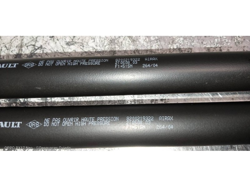 Recambio de amortiguadores maletero / porton para renault modus confort dynamique referencia OEM IAM 8200219322  