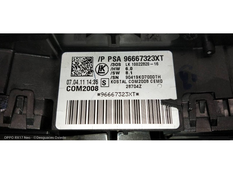Recambio de mando luces para citroen c3 lx referencia OEM IAM   