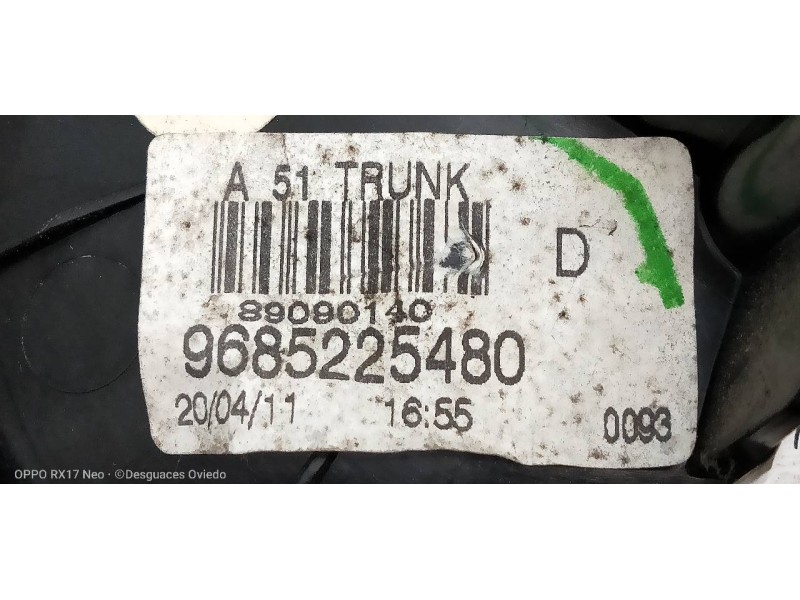 Recambio de piloto trasero derecho interior para citroen c3 lx referencia OEM IAM 9685225480  