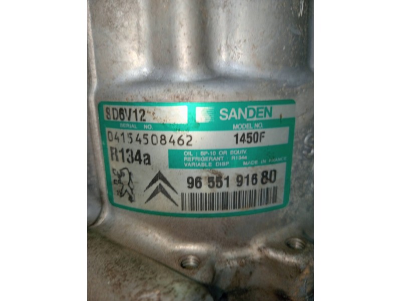 Recambio de compresor aire acondicionado para citroen c3 1.4 x-tr referencia OEM IAM SD6V121450F 9655191680 