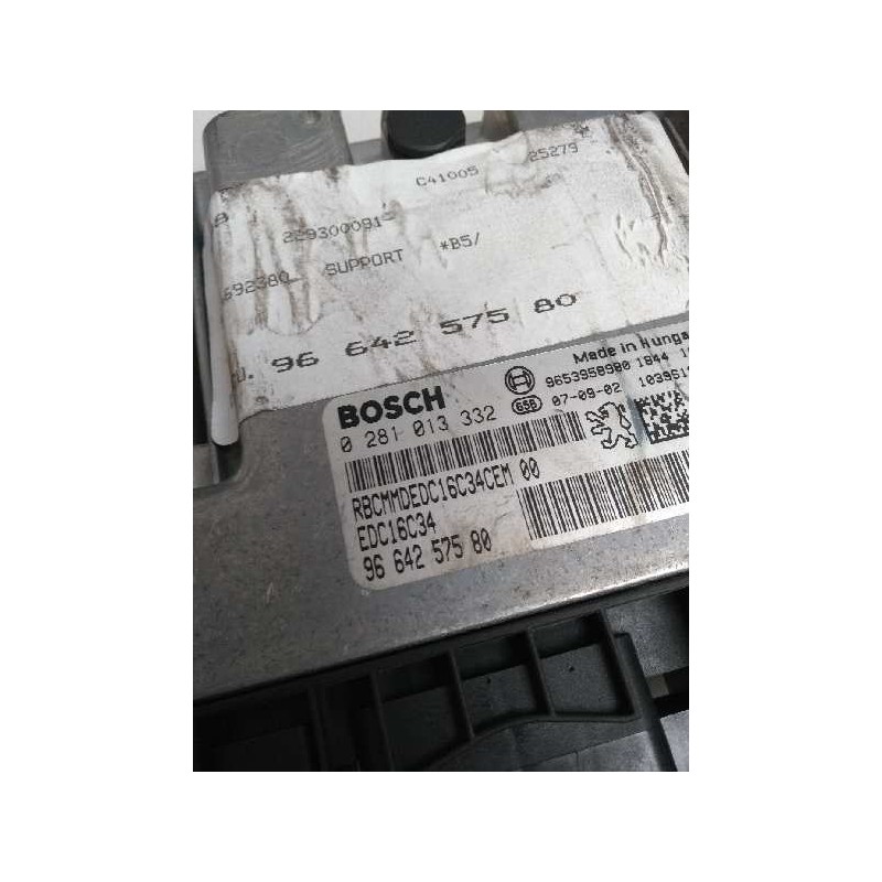 Recambio de centralita motor uce para citroen c4 berlina 1.6 16v hdi referencia OEM IAM 0281013332 9664257580 EDC16C34