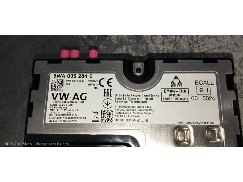 Recambio de modulo electronico para seat leon (kl1) style referencia OEM IAM 5WA035284C  