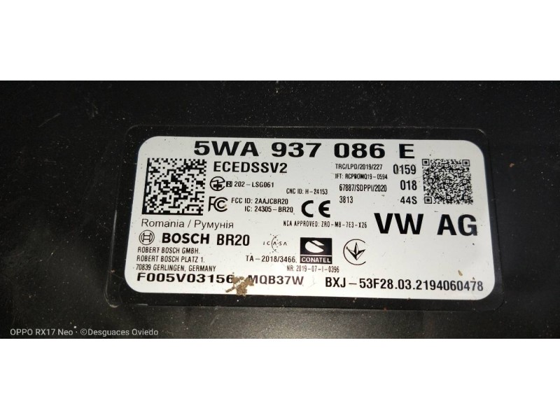 Recambio de modulo electronico para seat leon (kl1) style referencia OEM IAM 5WA937086E  
